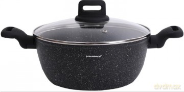 Garnek, kolor czarny-marmurek, śr.24cm, 3,79l klausberg
