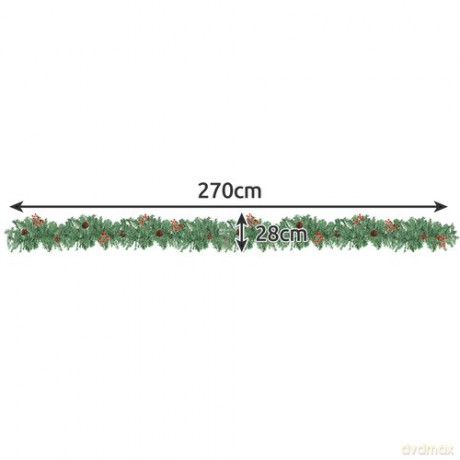 Girlanda choinkowa 2.7m HQ z lampkami Ruhhy 22325