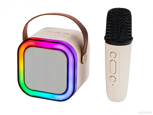 Głośnik bluetooth karaoke rgb 1 mikrofon`