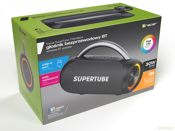 Głośnik TRACER SuperTube TWS BT BLACK