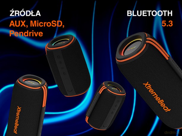 Głośniki TRACER XtremeBeat Ultra TWS BT RGB BLACK