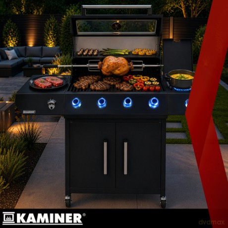 Grill gazowy 4+1 17kW Varen Black 5.0 Kaminer