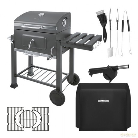 Grill ogrodowy z pokrywą 116x55x110cm Kaminer