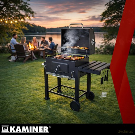 Grill ogrodowy z pokrywą 116x55x110cm Kaminer
