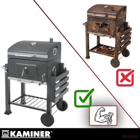 Grill ogrodowy z pokrywą 116x55x120cm Kaminer