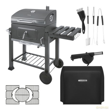 Grill ogrodowy z pokrywą 116x55x120cm Kaminer