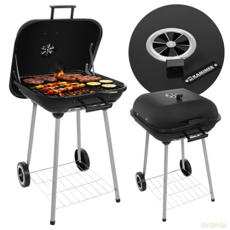 Grill ogrodowy z pokrywą53x77x46cm Kaminer
