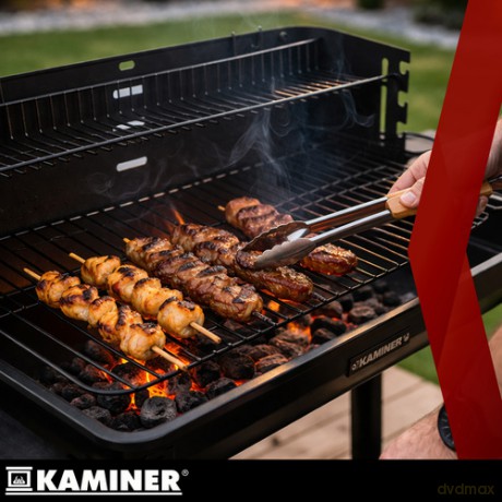 Grill ogrodowy z rożnem 93x41x86cm Kaminer