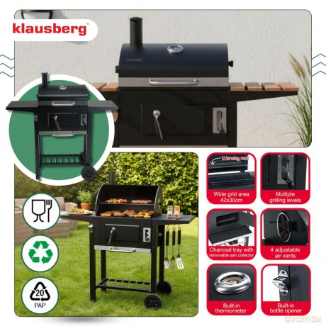 Grill ogrodowy, zaawansowane, pełna kontrola grillowania, klausberg
