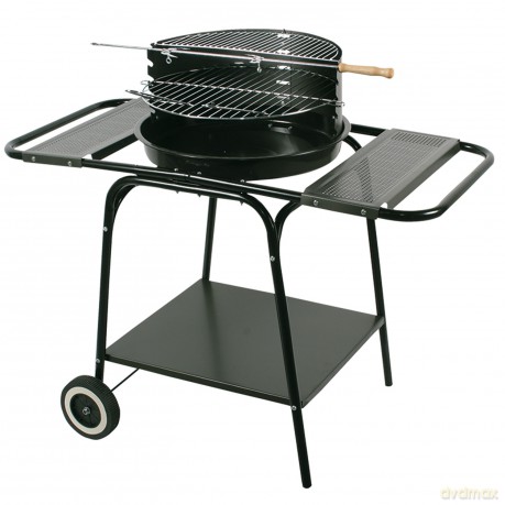 Grill ruchomy,okrągły, z dwiema bocznymi półkami MG906