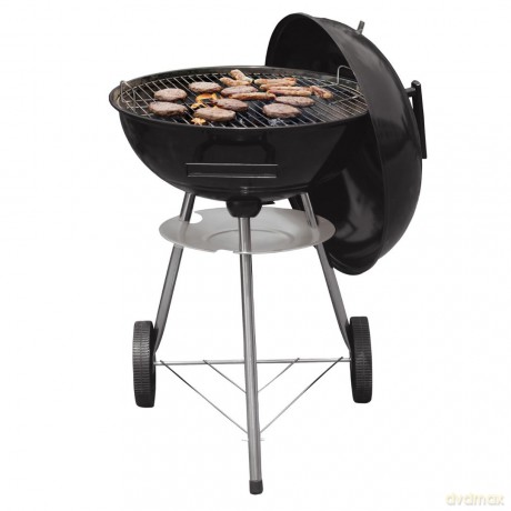 Grill węglowy ogrodowy, z pokrywą, na kółkach, kinghoff, kh-2033