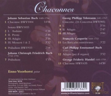 Voorhorst: Chaconnes For Guitar [CD]
