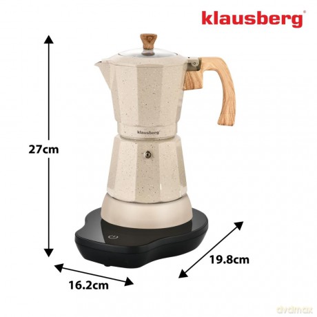 Kawiarka elektryczna espresso, 300 ml, beżowy, 500 w, klausberg kb-7999