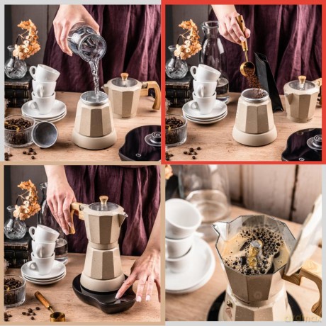 Kawiarka elektryczna espresso, 300 ml, beżowy, 500 w, klausberg kb-7999