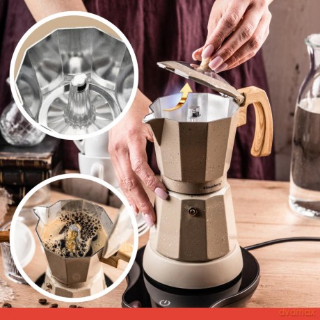 Kawiarka elektryczna espresso, 300 ml, beżowy, 500 w, klausberg kb-7999