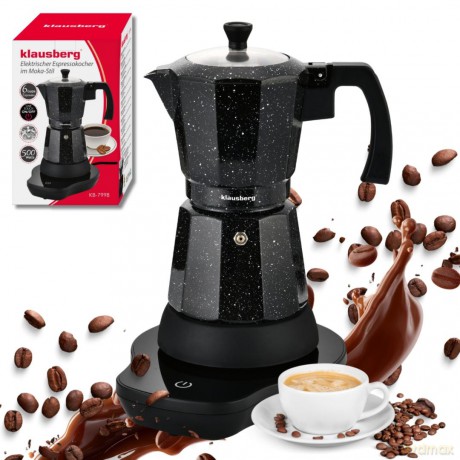 Kawiarka elektryczna espresso, 300 ml, czarny, 500 w, klausberg kb-7998