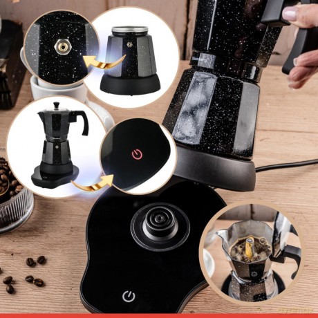 Kawiarka elektryczna espresso, 300 ml, czarny, 500 w, klausberg kb-7998
