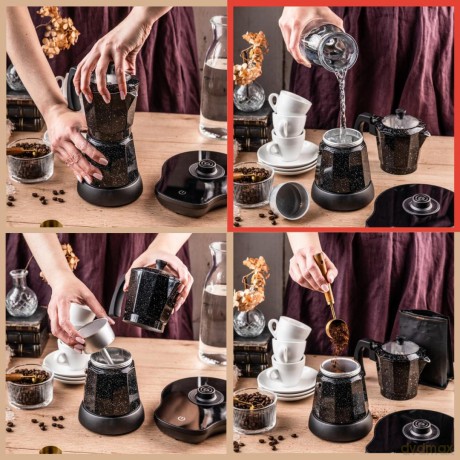 Kawiarka elektryczna espresso, 300 ml, czarny, 500 w, klausberg kb-7998