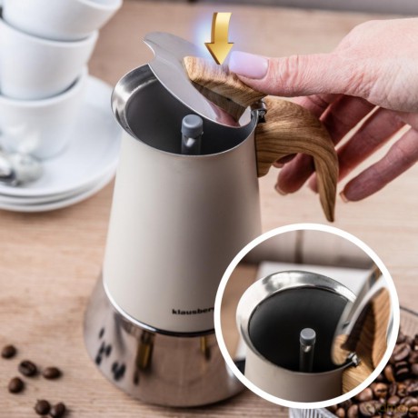 Kawiarka stalowa espresso, 300 ml, indukcja, klausberg kb-7995