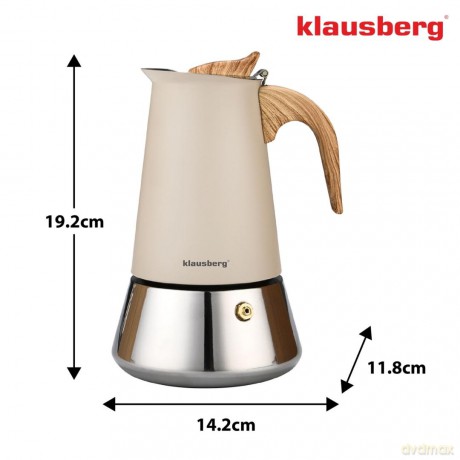 Kawiarka stalowa espresso, 300 ml, indukcja, klausberg kb-7995