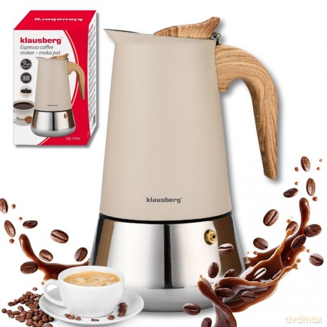 Kawiarka stalowa espresso, 450 ml, indukcja, klausberg kb-7996