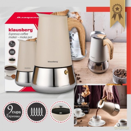 Kawiarka stalowa espresso, 450 ml, indukcja, klausberg kb-7996