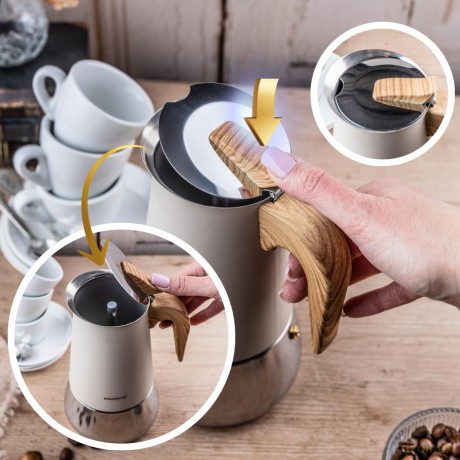 Kawiarka stalowa espresso, 450 ml, indukcja, klausberg kb-7996