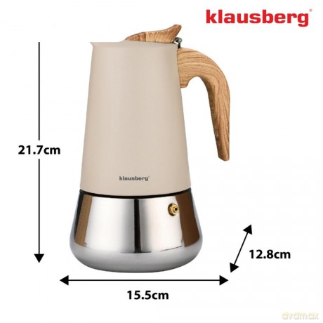 Kawiarka stalowa espresso, 450 ml, indukcja, klausberg kb-7996