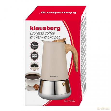 Kawiarka stalowa espresso, 450 ml, indukcja, klausberg kb-7996