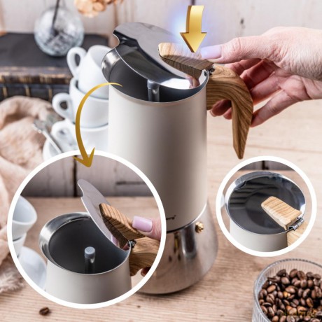 Kawiarka stalowa espresso, 600 ml, indukcja, klausberg kb-7997