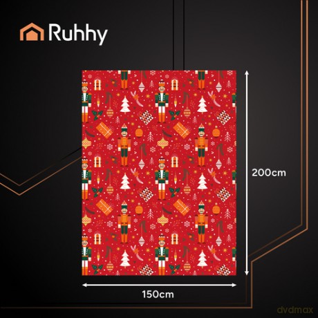 Koc świąteczny flanelowy 1,5x2m Ruhhy 26607