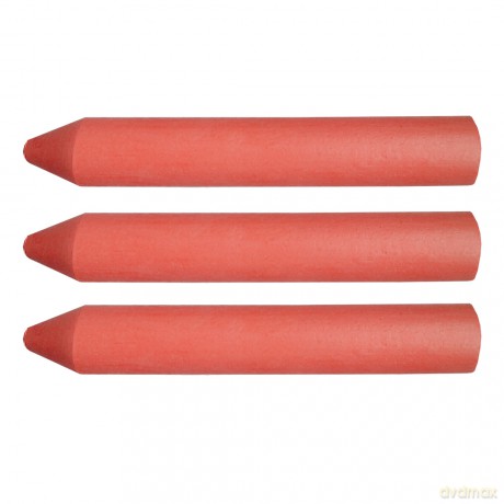 Kreda techniczna czerwona, 13 x 85 mm, 3 szt.