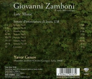Zamboni: Lute Music [CD]