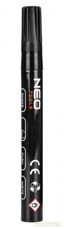 Marker budowlany gruby, 4 kolory, permanentny, wodoodporny, lakierowy, aluminiowy, 4 szt.