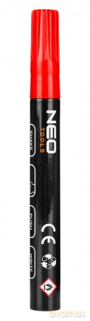 Marker budowlany gruby, 4 kolory, permanentny, wodoodporny, lakierowy, aluminiowy, 4 szt.