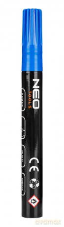 Marker budowlany gruby, 4 kolory, permanentny, wodoodporny, lakierowy, aluminiowy, 4 szt.