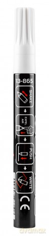 Marker budowlany, biały, permanentny, wodoodporny, lakierowy, aluminiowy, wielokrotność 12 szt.