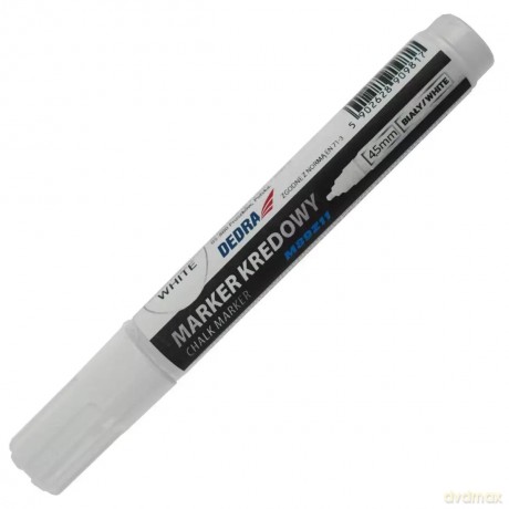Marker kredowy biały, 1szt