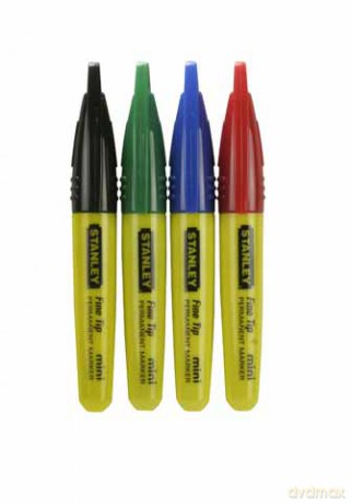 Marker mini 4 rodzaje kolorów okrągła końcówka stanley