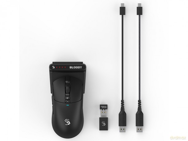Mysz A4TECH BLOODY R72 PRO DUO WRLS 2,4G+USB Black