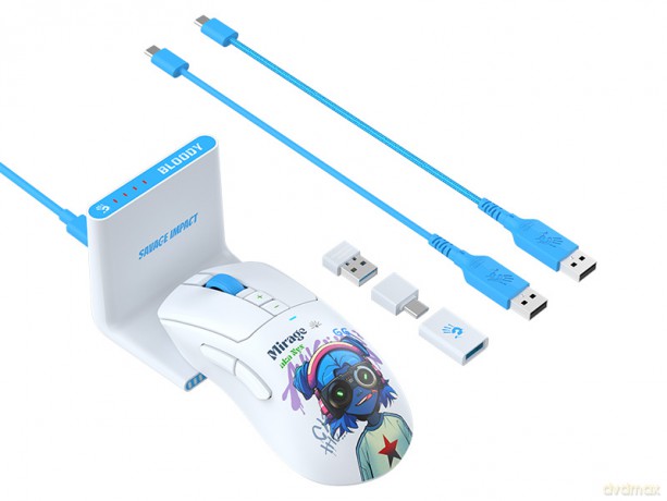 Mysz A4TECH BLOODY R73 ULTRA DUO WRLS 2,4G+USB Nyx Mirage