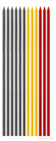 Ołówek, rysik automatyczny z temperówką plus 12 wkładów