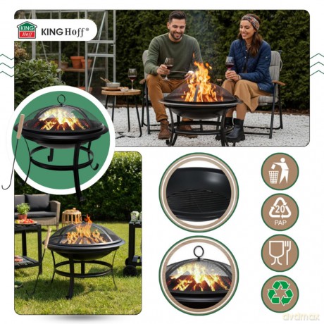 Palenisko ogrodowe, z pogrzebacz, grill, ognisko, 54,5cm, klausberg, kb-2030
