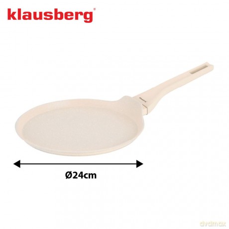 Patelnia do naleśników, kolor bezowy-marmurek, śr.24cm klausberg