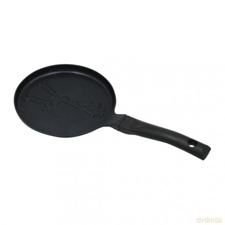 Patelnia do naleśników, wzór żyrafa, aluminiowa, nieprzywierająca powłoka, czarna, śr.18 cm, klausberg, kb-7975