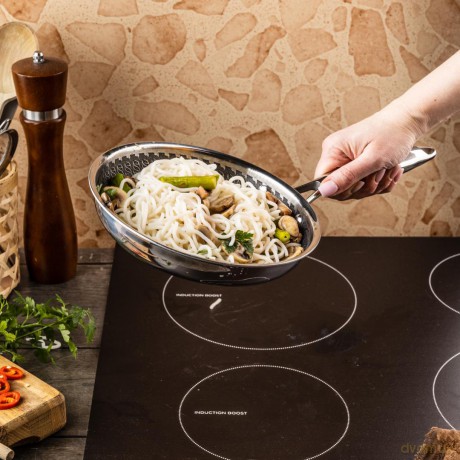 Patelnia powłoka non-stick honeycomb, 20 cm, 3-warstwy, stal 304, pfoa-free