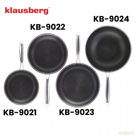 Patelnia powłoka non-stick honeycomb, 20 cm, 3-warstwy, stal 304, pfoa-free