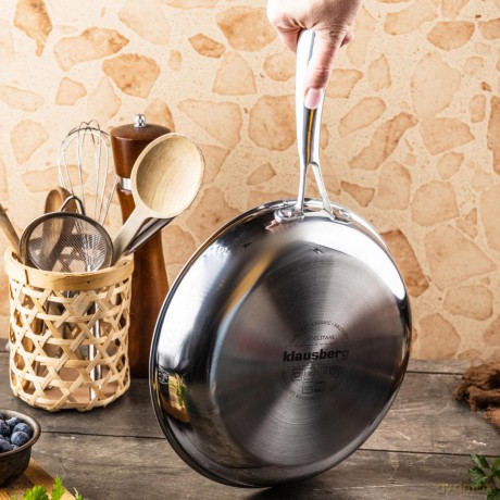 Patelnia powłoka non-stick honeycomb, 24 cm, 3-warstwy, stal 304, pfoa-free