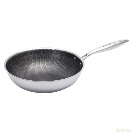 Patelnia powłoka non-stick honeycomb, 28 cm, 3-warstwy, stal 304, pfoa-free