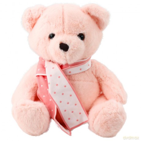 Pluszowa Maskotka Przytulanka Miś z Szalikiem Różowy 35cm